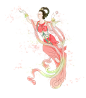 敦煌飞天天女司花牡丹仙子