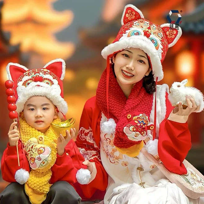 蛇年中国风醒狮帽 - 小红书-花瓣网