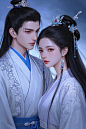 月夜啸声AI试验-古代情侣