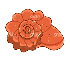 手绘海螺  - 源文件下载【酷图网】海螺,海洋元素,手绘海洋元素,免扣海螺,免扣贝壳,贝壳,扇贝,海扇蛤
