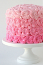 Pink Ombre Swirl Cake