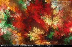 装饰画抽象画树叶背景印花图案抽象装饰画花纹图案分形无框画壁画背景墙现代抽象画插画装饰画花纹背景壁纸