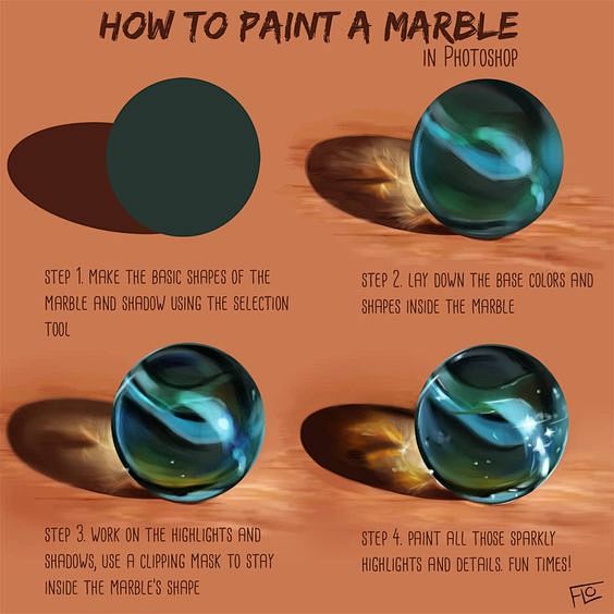 Painting this marble...