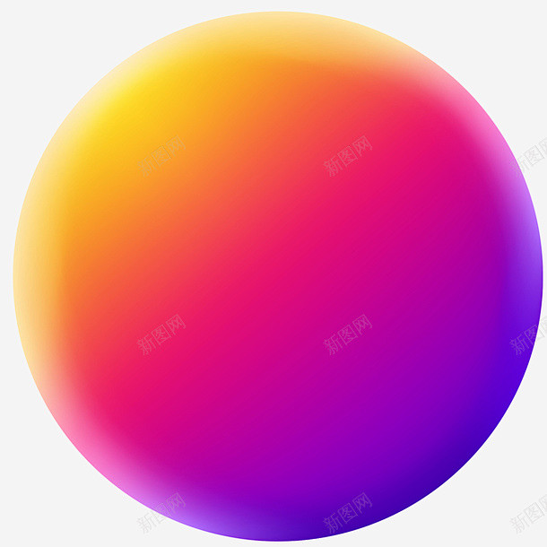 彩色圆形插画矢量图 元素 免抠png 设...