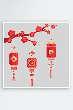 新年喜庆手绘剪纸插画元素-众图网