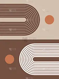 现代海报艺术。抽象的艺术墙。数字室内装饰艺术。