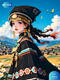AIGC打卡100天|第24天:彝族少女 - 小红书