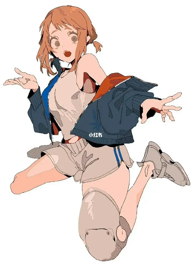 元气满满的少女人物插画，爱了！