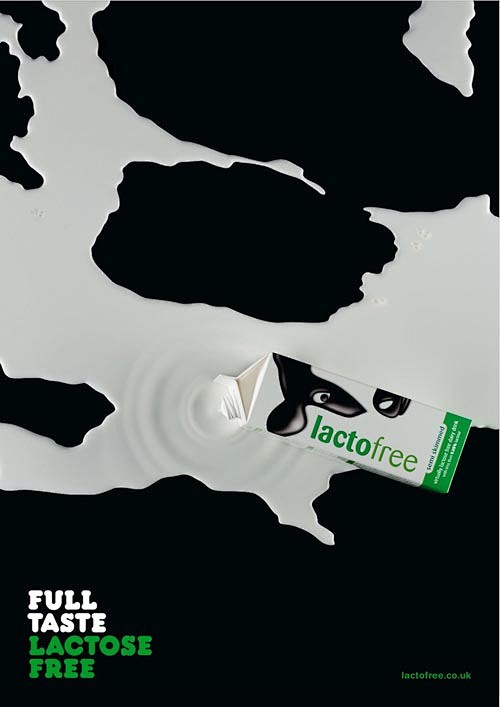 广告海报-美国Lactofree牛奶视觉...