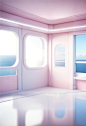3d-model-A-pink-and-white-interior-with-large-wind
