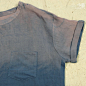 小愚 时尚休闲舒适棉麻精品女装 个性手工擦色卷边袖女式T恤 原创 设计 新款 2013