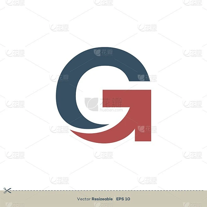G字母标志模板插图设计。向量EPS 10。素材-花瓣网
