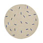 Ferm Living 丹麦 黄麻 圆形地毯地垫 儿童地毯 浴室毯 100CM-淘宝网