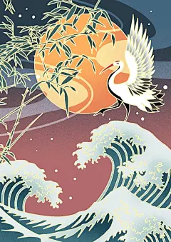 卡通手绘浮世绘风格插画手机壁纸大全