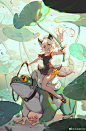 置顶 手绘超话#二次元##插画# 整个合集～～ ​​​​