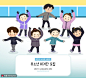 男孩女孩滑冰鞋冰上舞蹈儿童插画 人物插画 卡通男女
