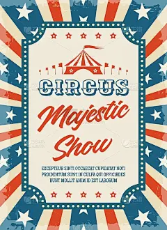 马戏团的复古海报