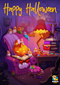 Halloween postcard for Glera Games