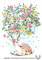 猫小蓟的相册-【自画】莫小鹿的鹿
—— 小鹿和玫瑰&月季
