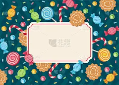 模板,糖果,贺卡,可爱的,果冻,请柬,螺线,胡椒薄荷,食品,问候