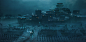 Winterfell Gates Formation, Philipp Scherer : I was working very closely with the director Miguel Sapochnik and his DOP Fabian Wagner on the look and feel of Winterfell during the battle. All the concepts were done in consultation with Miguel. Miguel was 
