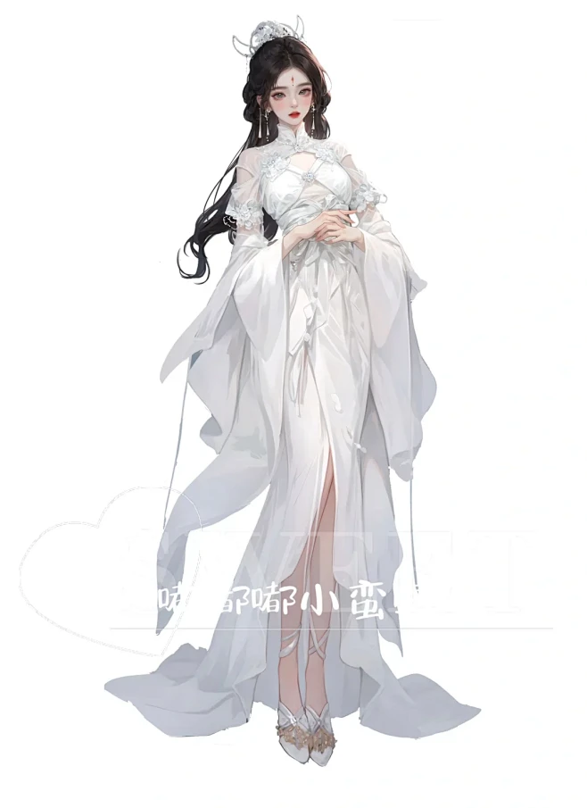 490古风·全身立绘定制·纯白仙女小姐姐 - 小红书-花瓣网