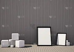 展厅绘画艺术及造型几何创作作品