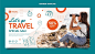 Flat design travel special sale banner