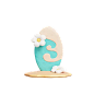 菠萝与太阳镜 3D 图标