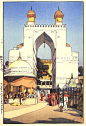 Artist Hiroshi Yoshida -- the Japanese discover Tourism.  This was taken in India.