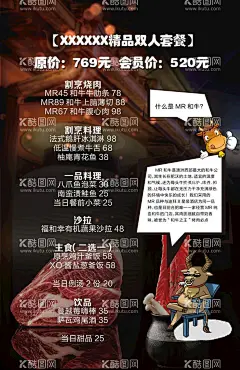 套餐海报  - 源文件下载【酷图网】套餐海报,日式料理,和牛,和牛海报,对话框,日式烧肉,烧肉海报,套餐,美食海报,