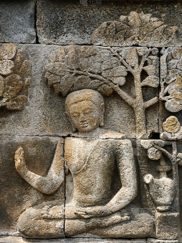 婆罗浮屠佛塔遗址,爪哇,日惹特区,垂直画幅,灵性,外立面,旅游目的地,马来西亚人,达桑达海岛,建筑外部素材-花瓣网