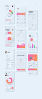 Skeuomorph Ui Kit : Introducing the Skeuomorph Ui Kit.Skeuomorph is 60 screens with unique elements in minimal style. Super futuristic palette and shadows bring a dash of realism in a new way Include 6 categories: Register, walkthrough, chart, e-commerce,