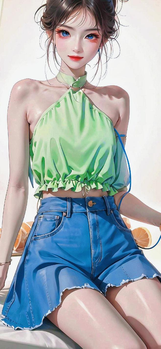 原图壁纸：AI绘画作品，优雅气质美少女-...