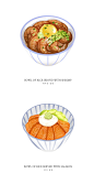 美食 碗 三文鱼 虾