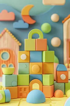 认知积木玩具模型