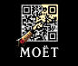 moet and chandon 40 Gorgeous QR Code Artworks That Rock