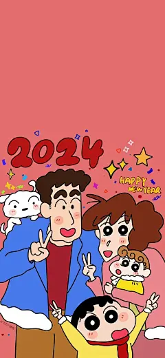 蜡笔小新新年壁纸