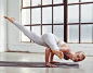 Cole | Athleta | Yoga : Cole Knight wearing Athleta doing yoga in a warehouse studio