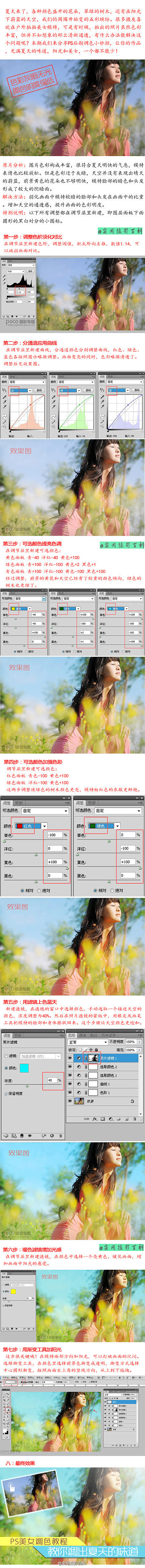 PS美女调色教程