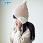 #冬季##原创##帽子#许愿云小方帽，暖暖可爱护耳的冬季保暖帽子，两种颜色，两种戴法，让您整个冬天都美美哒！
