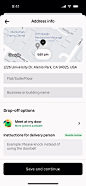 Uber Eats Entering my address screen
