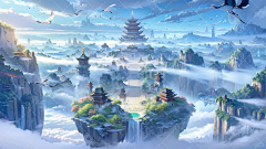 神界 天界 仙界 魔界 混沌 场景-花瓣网|陪你做生活的设计师 | 景_新海滩差分