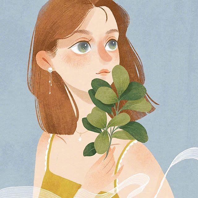 小清新头像插画 （ins：ashui.z...