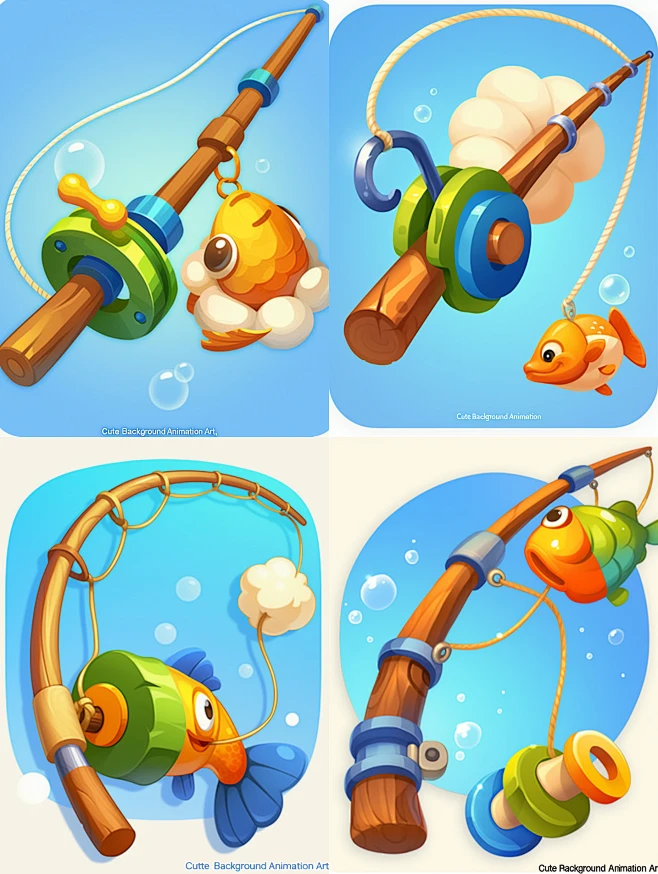 gvvvg4_A_cartoon_fishing_rod_with_an_icon_of_a_hook_and_line_in ...