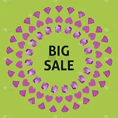 用钻石围成圆圈的横幅