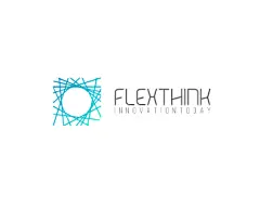 FLEXTHINK标识 创新 凌乱 线条 编织 图形 复杂 结构 蓝色 商标设计  图标 图形 标志 logo 国外 外国 国内 品牌 设计 创意 欣赏