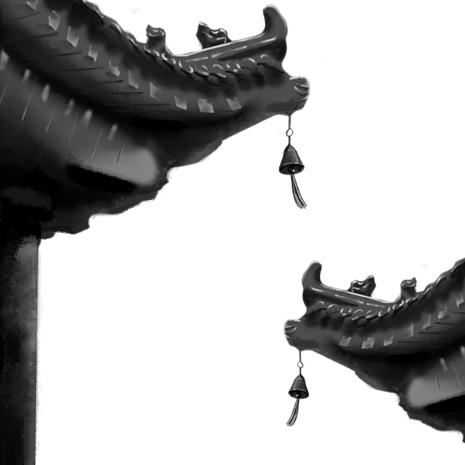 千库网_中式中国风青砖屋檐古风建筑_元素编号13409366