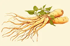 人参医疗养生插画