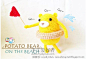 《Potato bear on the beach》从外网下载的免费图解，分享给喜欢它的JM！出处看图片上的水印